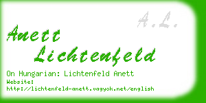 anett lichtenfeld business card